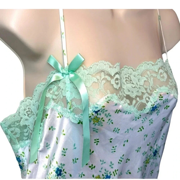 VICTORIAS Secret Angels Night Slip Satin Lace Style Front Slit 2005 Large - Picture 4 of 13